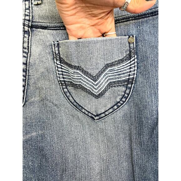 VTG LL Cool J Women's Blue Flare Denim Jeans Sz 5 Y2K Retro Soft 90's - Picture 5 of 12